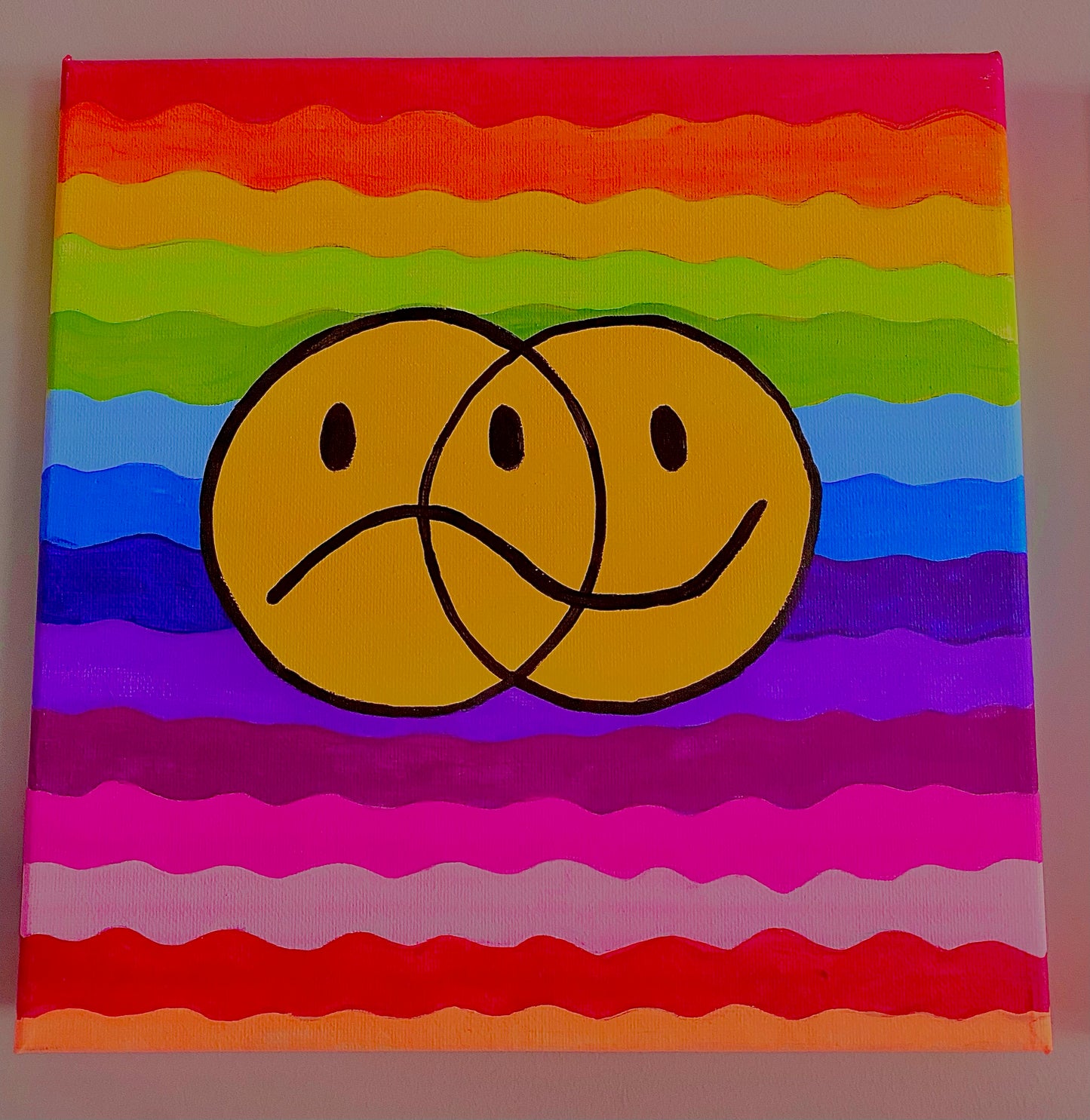 Trippy Smiley Face Painting